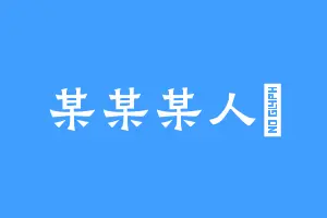 某某某人乀