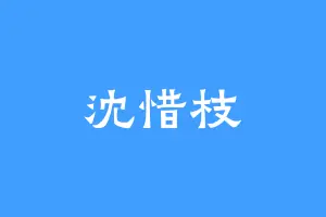 沈惜枝
