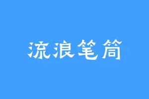 流浪笔筒