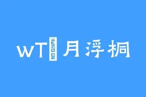wT琋月浮桐