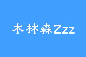 木林森Zzz