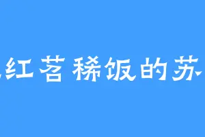 爱吃红苕稀饭的苏文遥