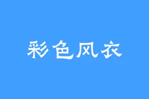 彩色风衣
