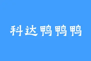 科达鸭鸭鸭