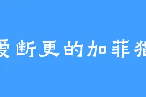 爱断更的加菲猫