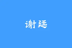谢廷