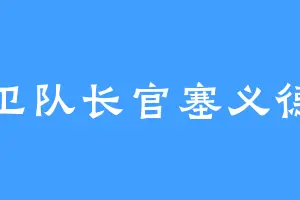 卫队长官塞义德