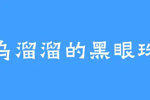 乌溜溜的黑眼珠