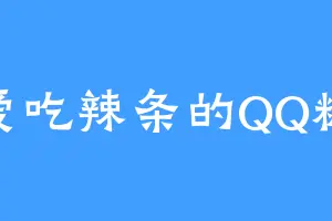 爱吃辣条的QQ糖