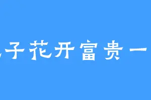 栀子花开富贵一生