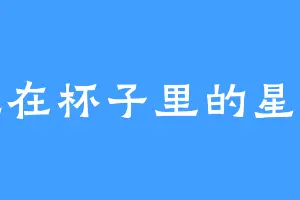 泡在杯子里的星星