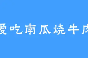 爱吃南瓜烧牛肉