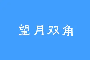 望月双角