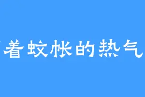 带着蚊帐的热气球