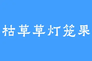 枯草草灯笼果