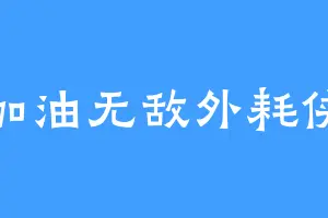 加油无敌外耗侠