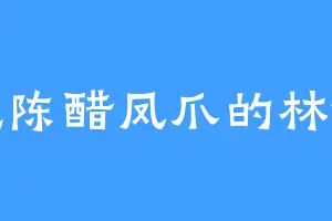 爱吃陈醋凤爪的林御史