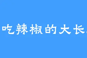 爱吃辣椒的大长腿