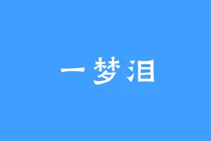 一梦泪